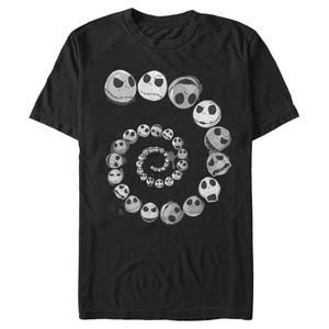 Mens The Nightmare Before Christmas Jack Skellington Faces Spiral Tshirt